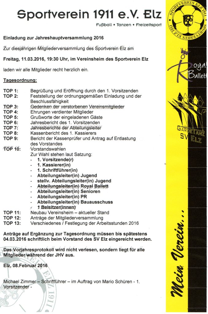 Wichtige Jahreshauptversammlung für den Verein und Besichtigung Baustelle neues Vereinsheim Wichtige Jahreshauptversammlung für den Verein und Besichtigung Baustelle neues Vereinsheim